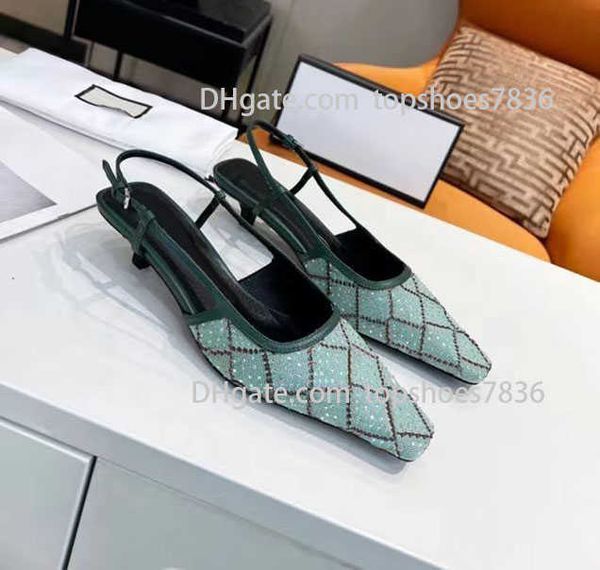 

low heel 3.5cm smooth women's sandals fashion diamond embroidered leather sewn wedding shoes luxury exhibition party flat shoes deliver, Black