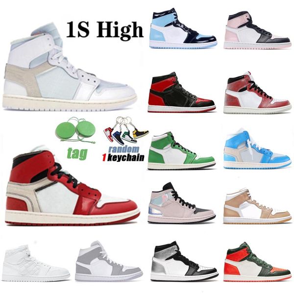 

1s high mid unc men women basketball shoes i 1 university blue bred black trophy room chicago fragment x tvs royal blue laser orange irise