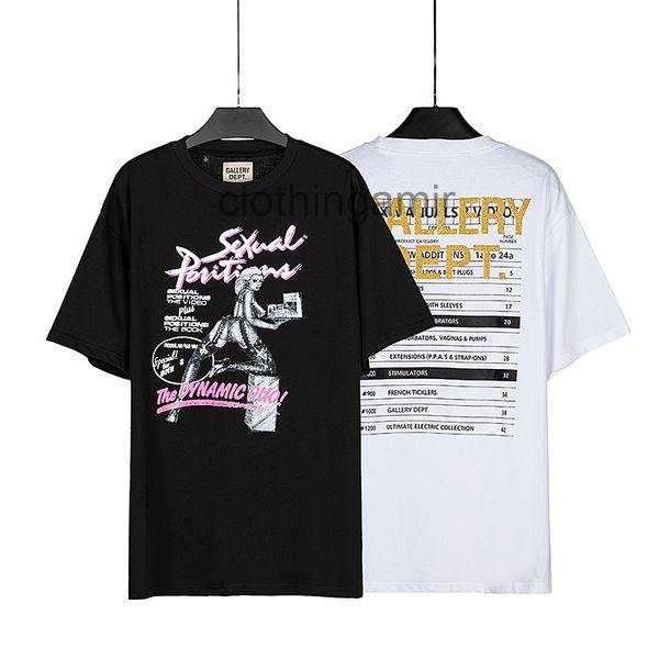 

designer t shirts 2022 gallerydept mens fashion high summer brand high street couple short sleeve t-shirt, White;black