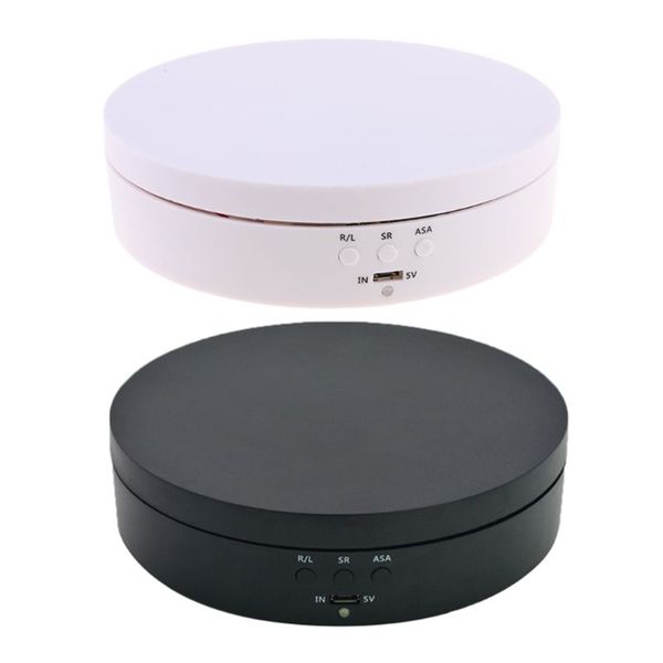 

high power electric rotating jewelry display stand base jewelry organizer turntable jewellery packaging display jewelry tools 220428, Black;white