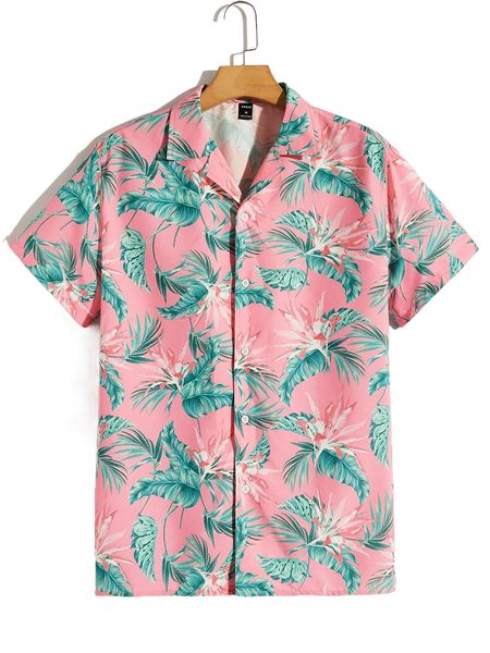 

men tropical print shirt x7dx#, White;black
