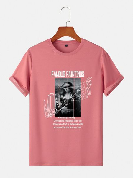 

men slogan & figure graphic tee w813#, White;black