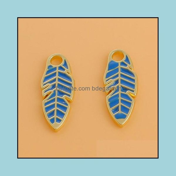 

charms 10pcs zinc alloy enamel color tree leaf oil drop pendant for jewelry making diy necklaces earrings findings cr bdegarden dhkk8, Bronze;silver