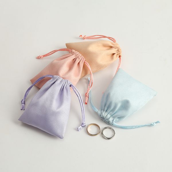

50pcs 8x10cm flannel jewelry packaging pouches chic purple wedding favor gift bag velvet drawstring pouch for cosmetic makeup eyelashes, Pink;blue