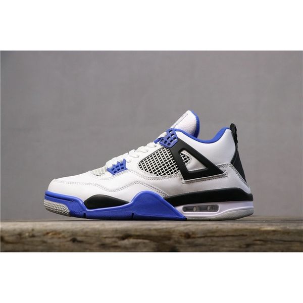 

shoes 4 motorsports white game royal black man basketball designer wholesale classic iv varsity blue fashion trainers quality