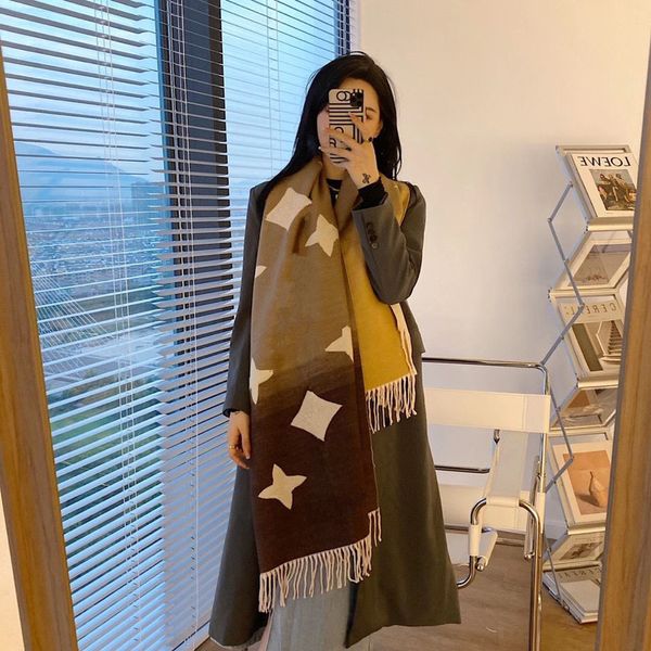 

beautiful designer lady scarf classic woman letter flower shawl scarves warm comfortable stylish, Blue;gray