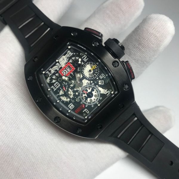 

9 types men luxury watch rose gold mechanical self-winding glide smooth second hand white leather strap black wristwatch 42mm size quality, Slivery;brown