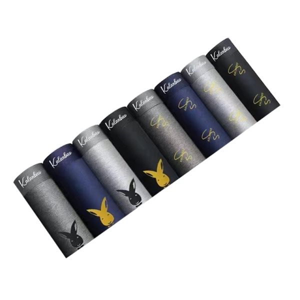 

8-piece set of men's cotton underwear pure shorts warm underwear boxer briefs large size shorts comfortable more choices 220423, Black;white