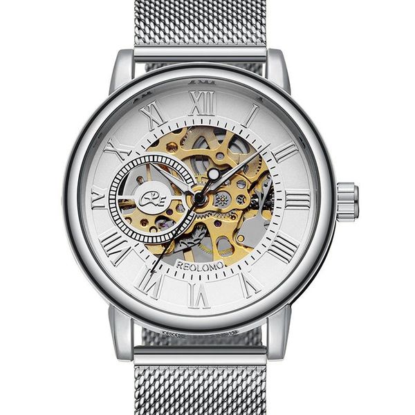 Relógios de pulseira com malha de relógio direto de fábrica com ouro por meio do comércio externo manual do comércio externo.