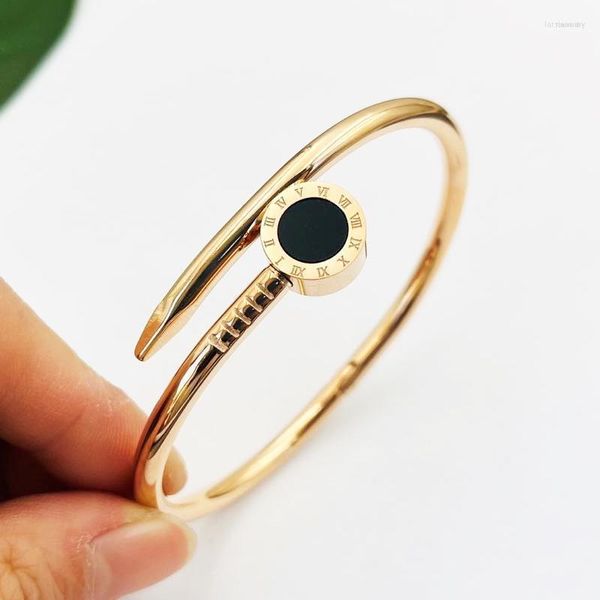 Bangle Fine Jewelry Black Round Bangles Bracelet Numerals для женщин классический бренд из нержавеющей стали Braceletsbangle Lars22 Fawn22