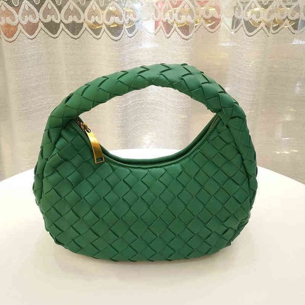 

2021 fashion brand style mini handle bag pu leather woven women handbag hobos220506