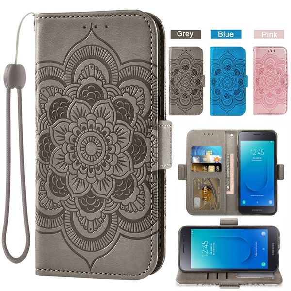 Leder-Geldbörsen-Hüllen für Samsung Galaxy J2 Core J260 J2Dash J2Pure J2Shine Fundas Capa Pocket Phone Bag Stand Flip Cover Geldbörse