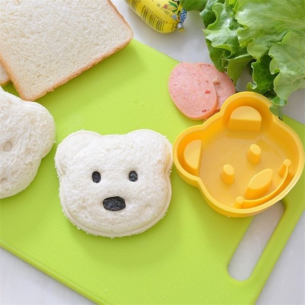 Fofo pequeno urso forma de areia mofo para crianças café -bolo bolinho de molde ferramentas de decoração diy ferramentas de acessórios de cozinha 220517