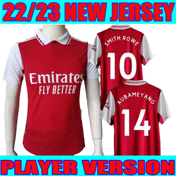 

player version 22 23 smith rowe pepe saka soccer jerseys fans version Ã¸degaard thomas martinelli tierney 2022 2023 no more red football shir, Black;yellow