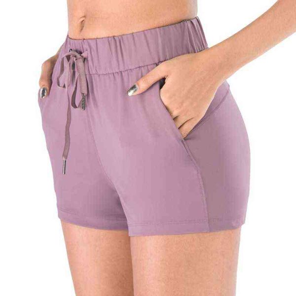 

yoga pants loose drawstring running fitness fast sports shorts, Gray
