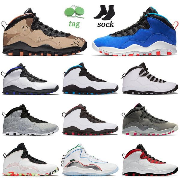 

jumpman mens basketball shoes  10s og tinker desert camo orlando powder blue steel grey cement chicago ember glow sports, Black