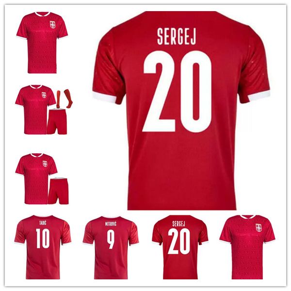 

2022 2023 serbia soccer jersey vlahovic milivojevic mitrovic kostic 21 22 23 tadic kolarov sergel jovic men kids national team football shir, Black;yellow