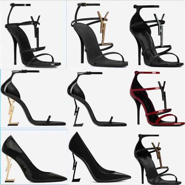 

with box new designer women high heels party fashion rivets girls pointed shoes dance shoes wedding shoes double straps sanda252a, Black