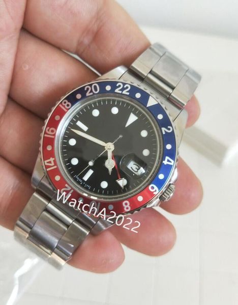 BP Factory Ultimo orologio di lusso Asia 2813 Movemen 40mm Vintage GMT 1675 Pepsi Sapphire Mechanical Automatic Mens orologi