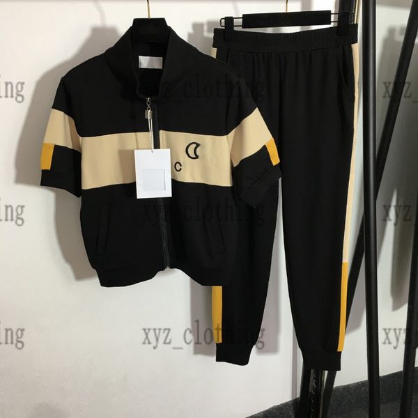 

2022 summer designer sport pant sets womens tracksuits short-sleeved t shirt jackets+trousers long pant newly baseball jacket high-end sport, White