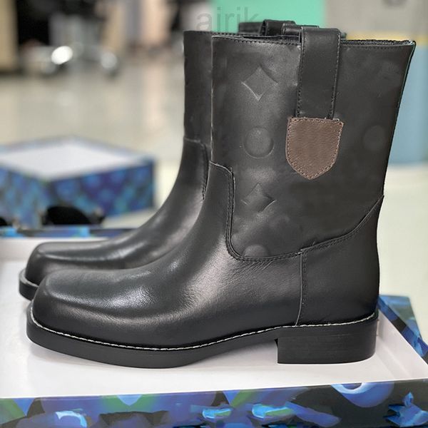 

genuine leather women ankle booties downtown ankle boot martin boots winter shoes brands luxury designer boots, Black