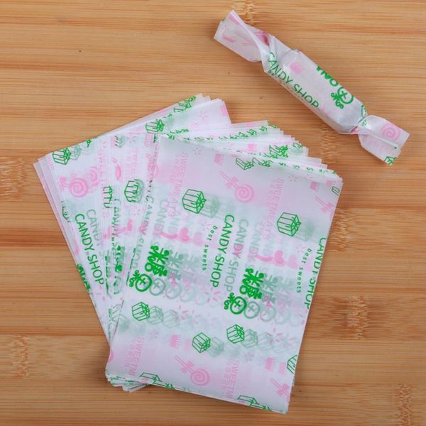 Подарочная упаковка 500 ПК/лот розовая линия Lollipop Love Heart Falling Green Box Simple Style Candy Candy Diy Dec