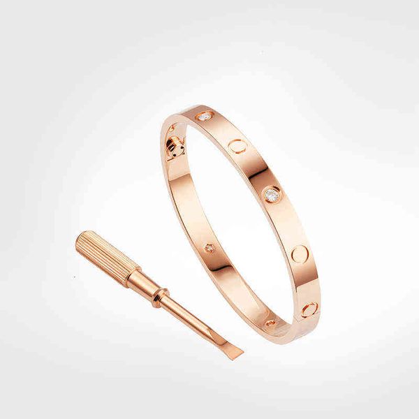 

love screw bracelet 5.0 mens bracelets 4diamonds designer bangle luxury jewelry women titanium steel alloy gold-plated craft gold silversnac, Black