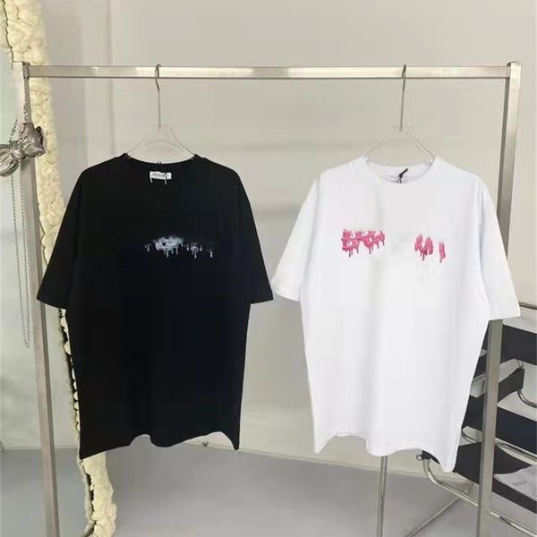 

71% off 2022 trendy men's women's clothing correct version t-shirt 22ss spring summer new graffiti jelly letter loose for men and, White