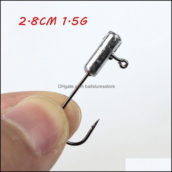 

1pc 2.8cm 1.5g lead head hook high carbon steel barbed fishing hooks pesca tackle accessories wh-037 drop delivery 2021 sports outdoors jb
