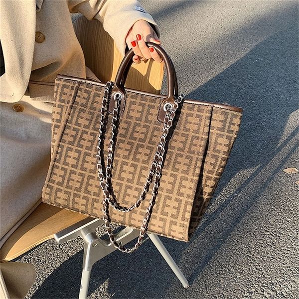 

large capacity autumn one fashion texture chain shopping tote 61% off sell online