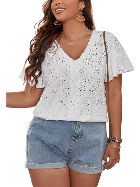 

plus contrast lace butterfly sleeve schiffy tee h8pp#, Black