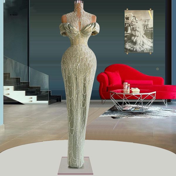 

green mermaid prom dresses halter neck sleeveless off shoulder sequins appliques beads hollow lace slim floor length plus size formal party, Black