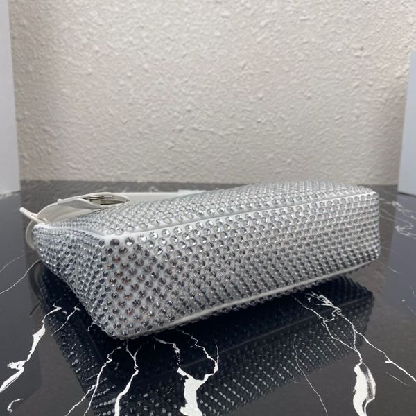 

full diamond embellished lady underarm bag classic shoulder bag genuine leather elegant simple versatile style good-looking high quality, Black;red