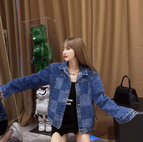 

2022 new fashion designer womens jacket high-end luxury lapel jean jacket men jackets jacquard over a large us size slim, Black;brown