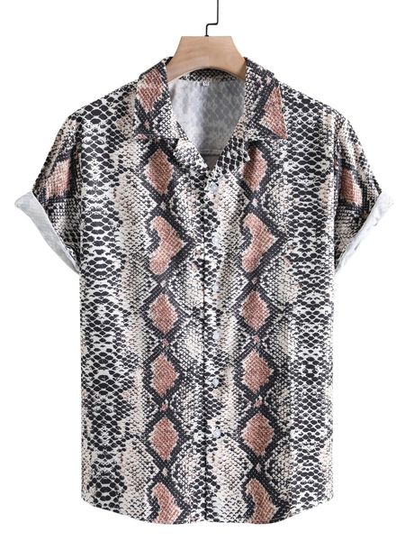 

men snakeskin print shirt i0u7#, White;black