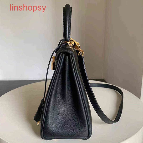

designer herme bags kely women bags handmade original swift calfskin 25cm black handbag diagonal c