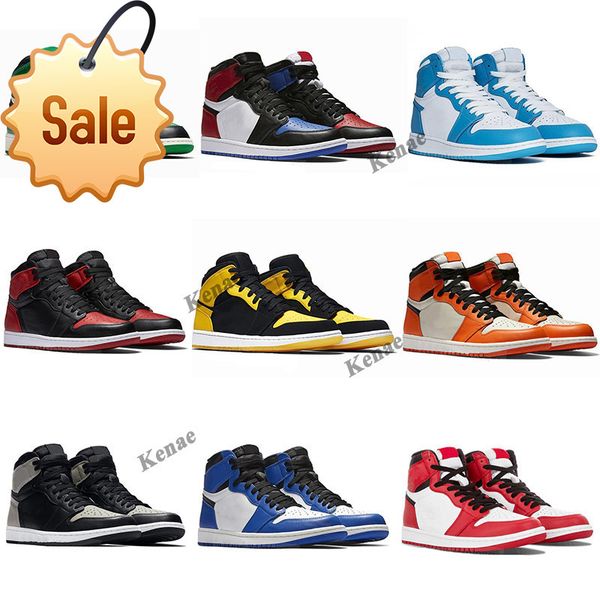 

1 high og basketball shoes 1s royal black toe pink green court purple white unc patent men sneakers trainers eur 36 -46