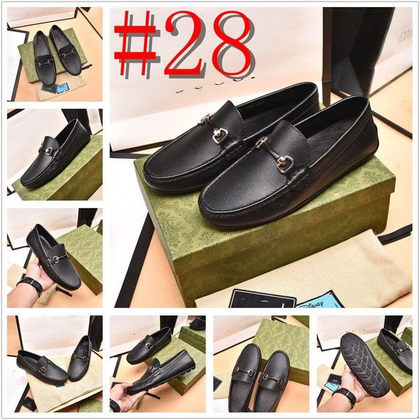 

luxury man breathable stitching style casual shoes adults fashion designer lazy loafers men driving slip-on doug shoes party flats plus size, Black