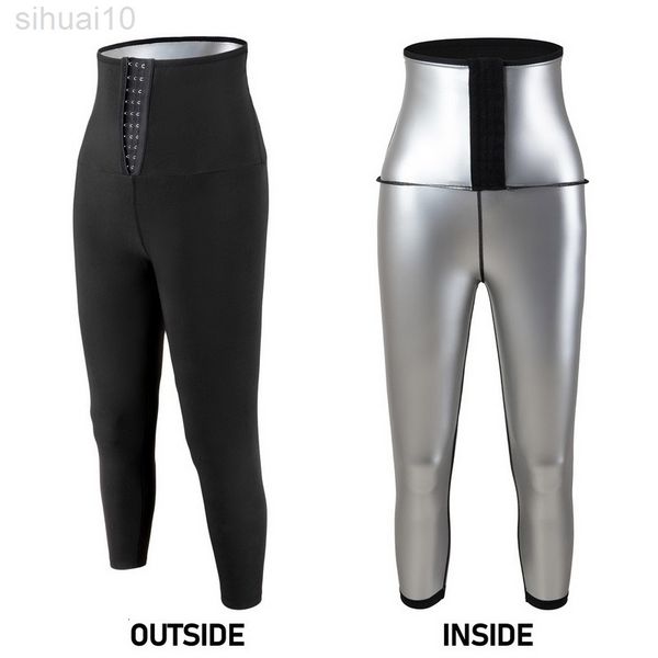 

body shaper pants sauna shapers sweat sauna effect slimming pants fitness short shapewear workout gym lings fitness pants l220802, Black;white