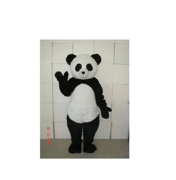 Disfraz de mascota pandal de lujo con imágenes reales de alta calidad, disfraz de personaje de dibujos animados, tamaño adulto