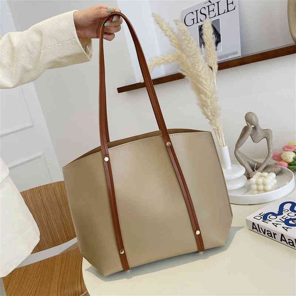 

bags handbags high sense female autumn 2022 fashion portable tote soft design commuter, Black;red