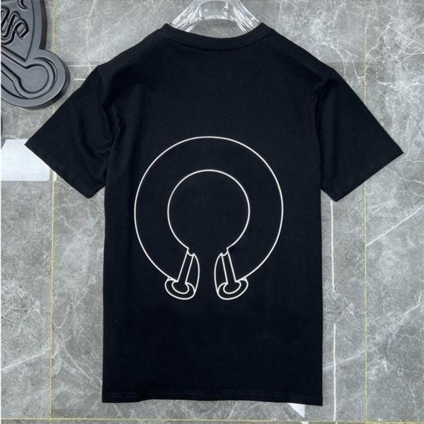 

ch classic t shirts short sleeves summer letter horseshoe sanskrit cross print sweatshirts t-shirts mens woman designer loose tees t410, White;black