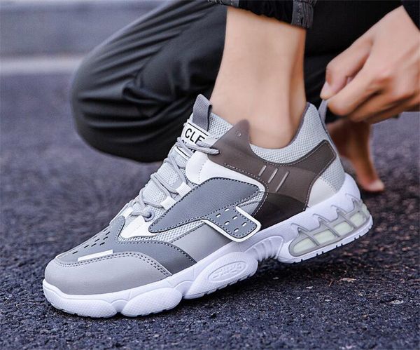 

autumn breathable 59 fish scale casual shoes new flying woven sports shoes men's mesh running