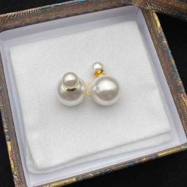

simple classic pearl earrings feminine earrings jewelry, Golden