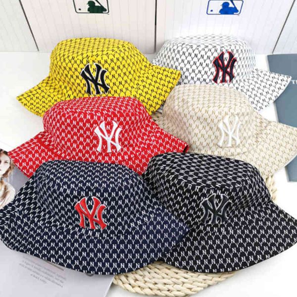 

hats 2022 korean version tide full printed fisherman's anti cough outdoor street leisure men's and women's basin, Blue;gray