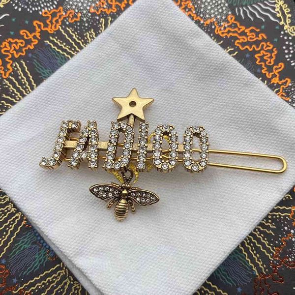 

fashion new jewelry trend luxury brand designer wholesale d family ja letter hairpin personality temperament old female, Silver