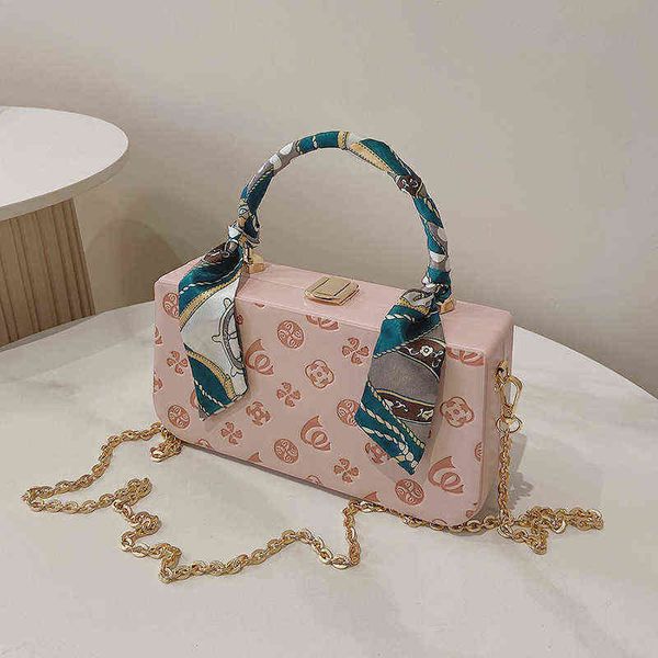 

factory direct sale 2022 new fashion female sweet messenger bag fashion embossed pink shoulder silk scarf portable small square bag