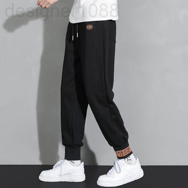 

men's pants designer spring casual pants men's spring and autumn style simple loose leggings outer sports 8ece, Black