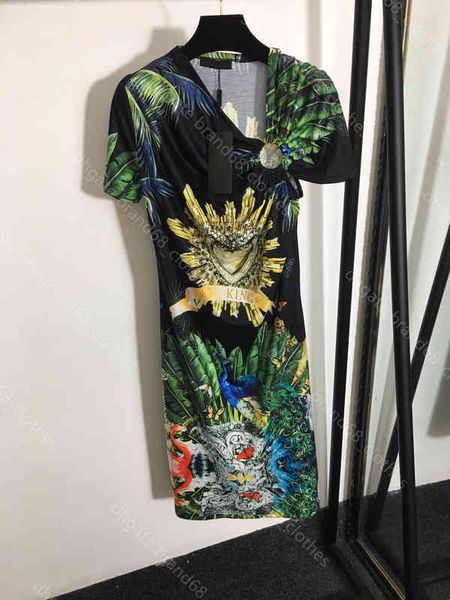 

eur women dresses vintage long sleeve dress shirt cotton peacock print slim fit casual irregular dressshirt logo brand 5a designer women clo, Black;gray