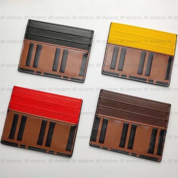 

luxury designer card holders wallets genuine leather new men fashion small coin purses holder famous women's key wallet handbags bags i, Red;black